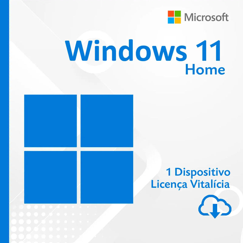 Licença Microsoft Windows 11 Home 64 Bits ESD - Envio Imediato Após a Compra