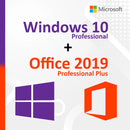 Licenças Windows 10 Pro + Microsoft Office 2019 Professional Plus - Envio Imediato Após a Compra