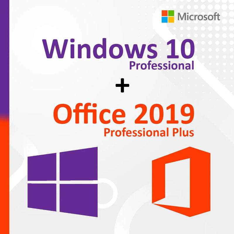 Licenças Windows 10 Pro + Microsoft Office 2019 Professional Plus - Envio Imediato Após a Compra