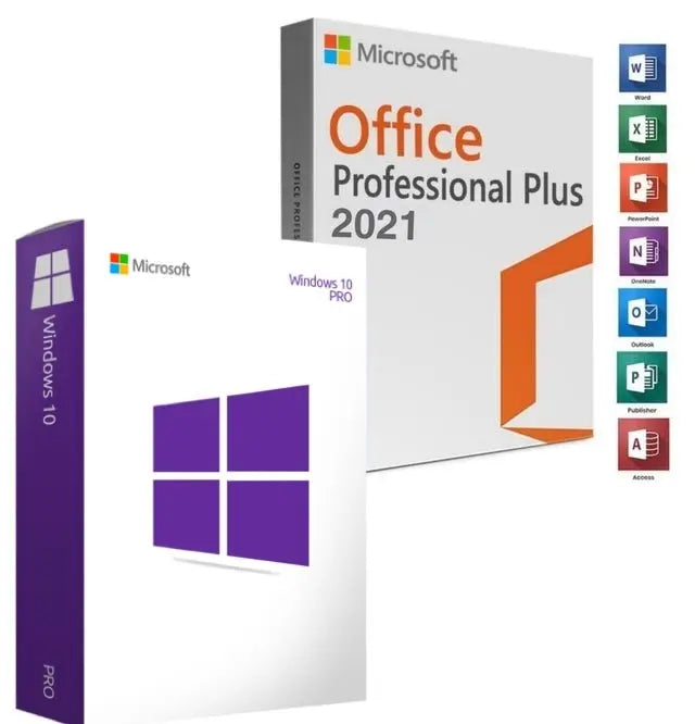 Licenças Windows 10 Pro + Microsoft Office 2021 Professional Plus - Envio Imediato Após a Compra