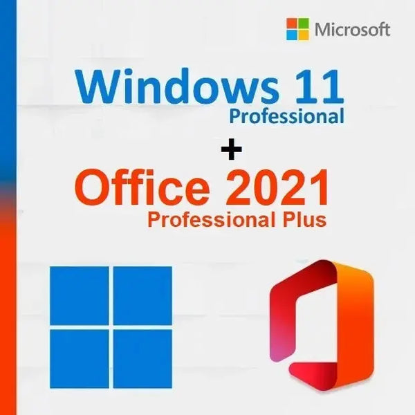 Licenças Windows 11 Pro + Microsoft Office 2021 Professional Plus - En